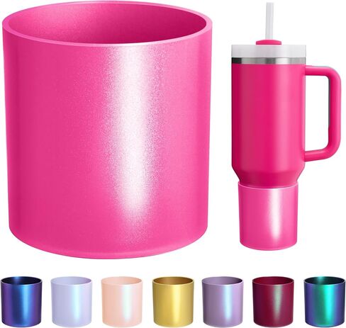 حذاء Vmini العالي من السيليكون متوافق مع Stanley Quencher 40 أونصة وIceFlow 30 أونصة، حذاء طويل الأكمام مع سطح متدرج الحرباء لملحقات ستانلي، واقي سفلي لـ Stanley 40/30oz in Kuwait
