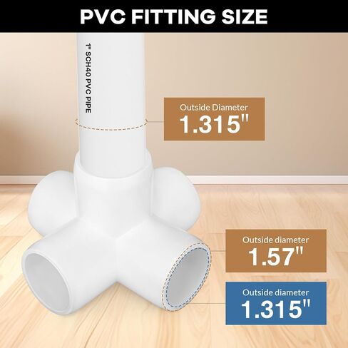 20-Pack 1/2 inch 45 Degree Elbow PVC Fitting, 2 Way Furniture Grade Pipe Connector for DIY PVC Shelf Building Furniture Greenhouse Garden Support Structure Frame in Kuwait