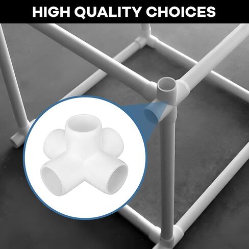 20-Pack 1/2 inch 45 Degree Elbow PVC Fitting, 2 Way Furniture Grade Pipe Connector for DIY PVC Shelf Building Furniture Greenhouse Garden Support Structure Frame in Kuwait