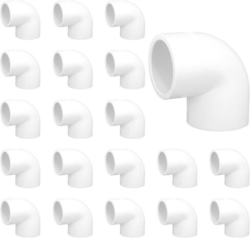 20-Pack 1/2 inch 45 Degree Elbow PVC Fitting, 2 Way Furniture Grade Pipe Connector for DIY PVC Shelf Building Furniture Greenhouse Garden Support Structure Frame in Kuwait