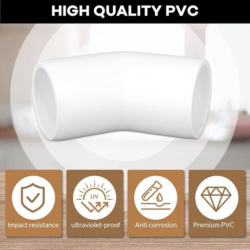 20 حزمة 1/2 بوصة وصلة تركيب PVC متقاطعة، تركيبات كوع من درجة الأثاث المتقاطعة بأربعة اتجاهات من أجل رف PVC DIY، أثاث بناء حديقة، خيمة توصيل الدفيئة in Kuwait