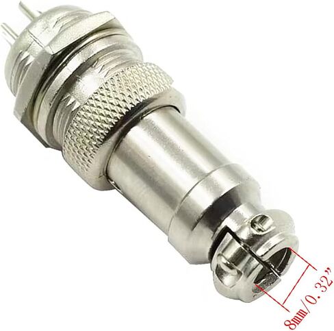 20mm 2-Pin Metal Male/Female Panel Aviation Cable Connector Adapter, GX20-2P Aviation Plugs, Set of 2, Silver in Saudi Arabia