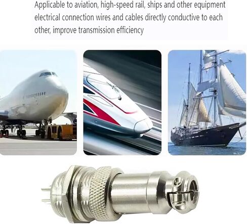20mm 2-Pin Metal Male/Female Panel Aviation Cable Connector Adapter, GX20-2P Aviation Plugs, Set of 2, Silver in Saudi Arabia