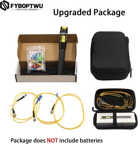 Fiber Optic Cable Troubleshoot Kit - 1pc VFL-30 Visual Fault Locator &1pc FC to LC Adapter & 1pc LC, SC, ST, FC Coupler & 3 Short Patch Cords in Kuwait