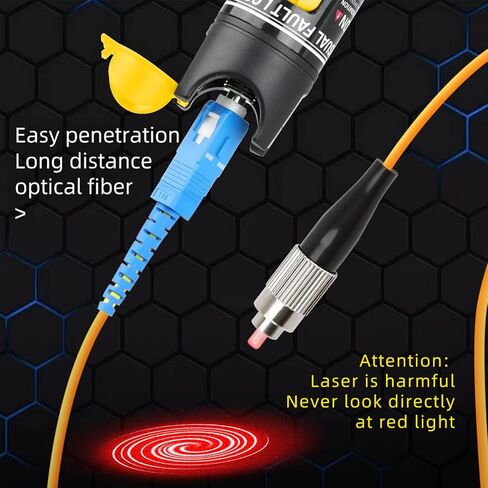 Fiber Optic Cable Troubleshoot Kit - 1pc VFL-30 Visual Fault Locator &1pc FC to LC Adapter & 1pc LC, SC, ST, FC Coupler & 3 Short Patch Cords in Kuwait