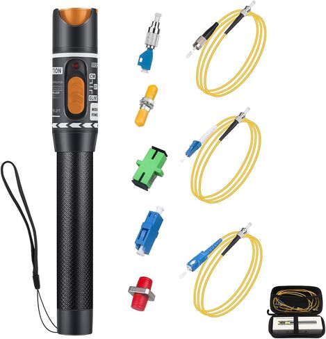 Fiber Optic Cable Troubleshoot Kit - 1pc VFL-30 Visual Fault Locator &1pc FC to LC Adapter & 1pc LC, SC, ST, FC Coupler & 3 Short Patch Cords in Kuwait