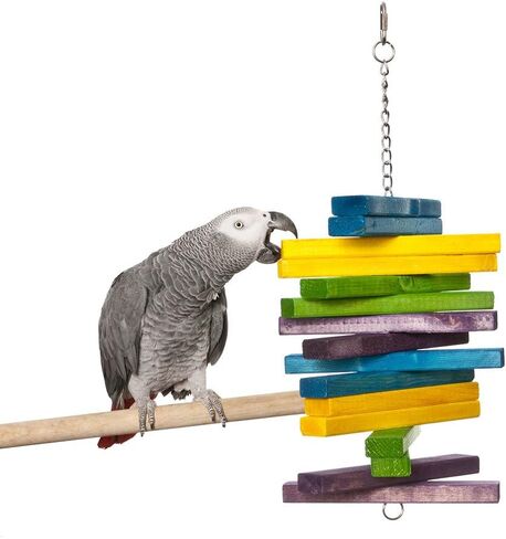 Featherland Paradise | Small Abacus Bird Toy | Designed for Active Birds (4 Inches by 11 Inches) in Saudi Arabia