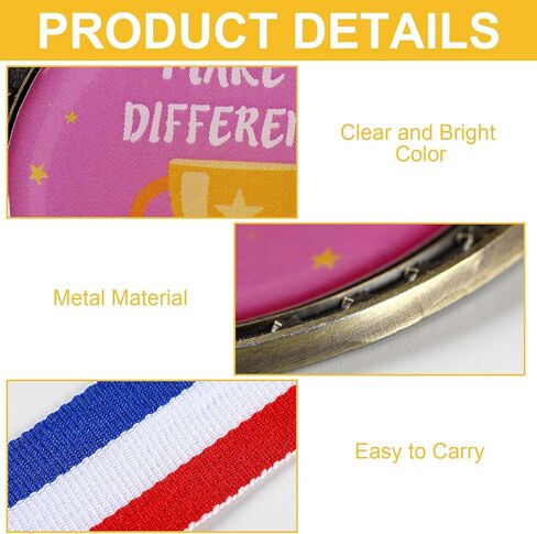 Sasylvia 12 Pcs Appreciation Award Medals Thank You Medals with Red White Blue Neck Ribbon Inspirational Appreciation Award Bulk for Office Colleague Coworker Team Retirement (Stylish) in Kuwait