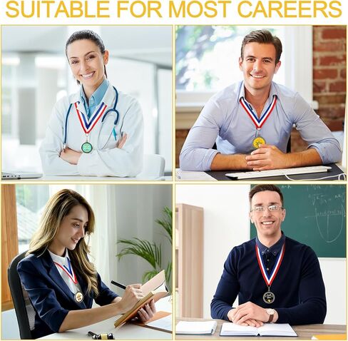 Sasylvia 12 Pcs Appreciation Award Medals Thank You Medals with Red White Blue Neck Ribbon Inspirational Appreciation Award Bulk for Office Colleague Coworker Team Retirement (Stylish) in Kuwait