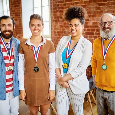 Sasylvia 12 Pcs Appreciation Award Medals Thank You Medals with Red White Blue Neck Ribbon Inspirational Appreciation Award Bulk for Office Colleague Coworker Team Retirement (Stylish) in Kuwait