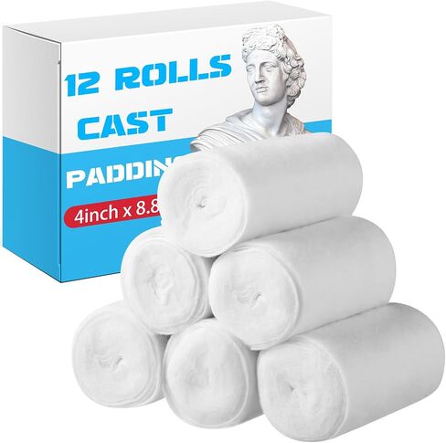 Nuanchu 6 Rolls Soft Cast Padding for Plaster Cloth Bandage,2 Inch X 8.8 Ft in Saudi Arabia