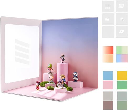 24x24 Inch Backdrop Board Kit, 2PCS Backgound Frame, 1PC Background Board, 6PCS Backdrop Paper, 6PCS Shadow Light Paper for Product, Food, Jewelery, Makeup Photography Shooting in Saudi Arabia