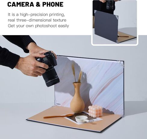 16x11.5 بوصة لوحة خلفية الصور ، 8pcs الجانب المزدوج شقة ورقة خلفية ، Sky Series Product Backdrop Kit للدعائم ، مستحضرات تجميل مجوهرات الطعام ، خلفية منشئ المحتوى الصغيرة in Kuwait