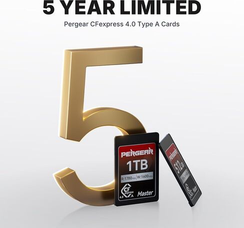 Pergear 256GB CFexpress Type A Memory Card, Version 2, Up to 780MB/s Read Speed & 780MB/s Write Speed for 4K 120P,8K 30P Recording Video/Photo, with Card Reader, Compatible for Sony Alpha & FX Cameras in Saudi Arabia