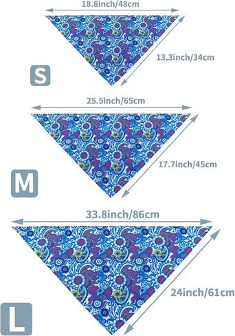 Paisley Dog Bandanas for Small Dogs Breed Cats 18 Inch Paisley Bandanas for Puppy Daily Party Bandanas for Doggy Pets Grooming Accessories S 7PCS in Saudi Arabia