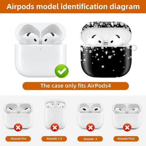 متوافق مع Airpod 4th Generation 2024 CASE ، غطاء الحماية المضاد للمضادات الصدمة ، حالة لطيفة للنساء الرجال مع سلسلة المفاتيح (النسر الأصلع الأمريكي) in Kuwait