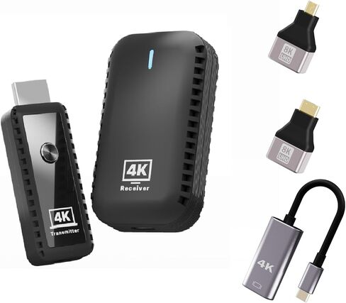 Wireless HDMI Transmitter and Receiver, Plug & Play1080P HD Mini Portable Wireless HDMI Extender Support 2.4/5GHz for Streaming Video/Audio from Laptop,PC,Smart Phone to TV, Projector,Monitor in Saudi Arabia