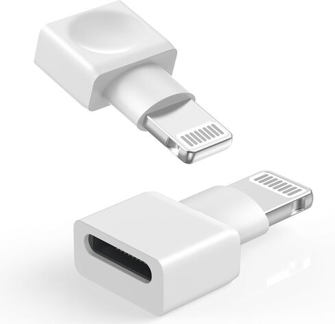 [Apple MFi Certified] iPhone Charger Extender Adapter, 2 Pack Lightning Male to Lightning Female Extender Adapter Dock for iPhone 14 13 12 11 Pro Max XS XR iPad, Support Charging and Data Sync, Black in Saudi Arabia