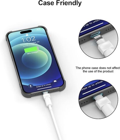 [Apple MFi Certified] iPhone Charger Extender Adapter, 2 Pack Lightning Male to Lightning Female Extender Adapter Dock for iPhone 14 13 12 11 Pro Max XS XR iPad, Support Charging and Data Sync, Black in Saudi Arabia