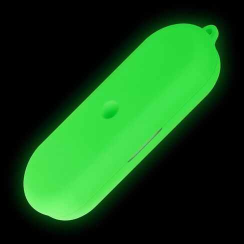Geiomoo Silicone Case for Nothing Ear (Open), Protective Cover with Carabiner (Luminous Green) in Saudi Arabia