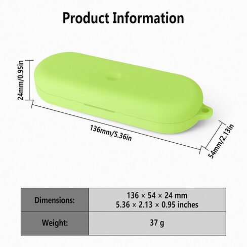 Geiomoo Silicone Case for Nothing Ear (Open), Protective Cover with Carabiner (Luminous Green) in Saudi Arabia