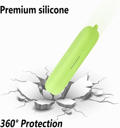 Geiomoo Silicone Case for Nothing Ear (Open), Protective Cover with Carabiner (Luminous Green) in Saudi Arabia