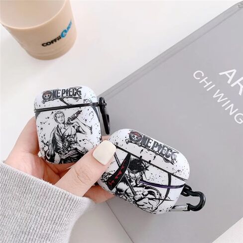 Compatible with Apple Airpods 3 Protective Funny Cute Cartoon Case Cover with Keychain (Cool Zoro) in Kuwait
