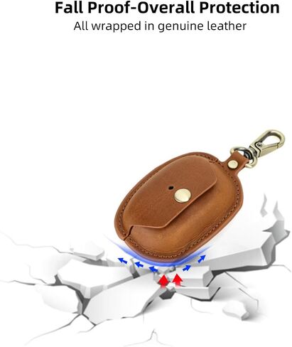 Leather Case Compatible with Sony WF-1000XM5, Cute Soft Genuine Leather PU Protective Case Cover Compatible with Sony WF-1000XM5 with Keychain in Kuwait