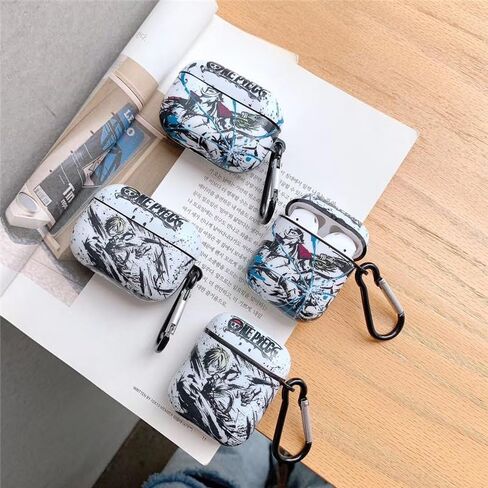 Compatible with Apple Airpods 3 Protective Funny Cute Cartoon Case Cover with Keychain (Cool Zoro) in Kuwait