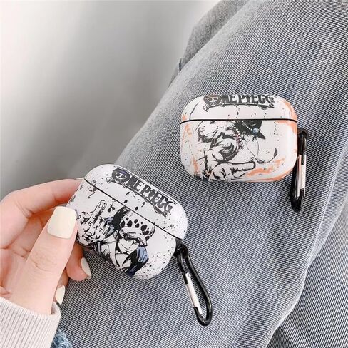 Compatible with Apple Airpods 3 Protective Funny Cute Cartoon Case Cover with Keychain (Cool Zoro) in Kuwait