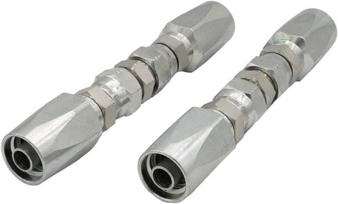 Mytee Products 2Pcs Hydraulic Hose Field Repair Kits 3/8" Steel Female JIC w/Adapter - Reusable Hydraulic Fittings for Wire Hydraulic Hose Compatible w/ R2, R16, R17, R19-3/8" Inner Diameter in Saudi Arabia