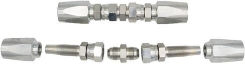 Mytee Products 2Pcs Hydraulic Hose Field Repair Kits 3/8" Steel Female JIC w/Adapter - Reusable Hydraulic Fittings for Wire Hydraulic Hose Compatible w/ R2, R16, R17, R19-3/8" Inner Diameter in Saudi Arabia
