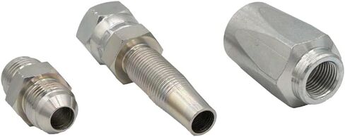 Mytee Products 2Pcs Hydraulic Hose Field Repair Kits 3/8" Steel Female JIC w/Adapter - Reusable Hydraulic Fittings for Wire Hydraulic Hose Compatible w/ R2, R16, R17, R19-3/8" Inner Diameter in Saudi Arabia