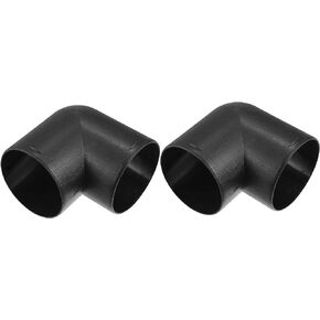 Car Air Diesel Heater Duct Car Heater Warm Air Ducting Pipe Elbow Outlet Connector 2.95'' 75mm OD Black (Set of 2)