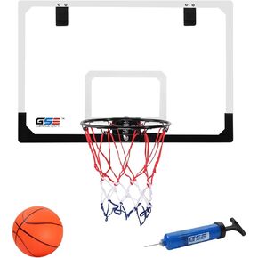 Over-The-Door Pro Basketball Hoop with Basketball & Pump, Wall-Mounted Basketball Hoop Set with Complete Accessories for Home & Office,Basketball Game Set Gifts for Kid & Adults(Several Style Choice)