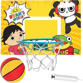 Franklin Sports Over The Door Mini Basketball Hoop - Ryans World - Slam Dunk Approved - Shatter Resistant - Accessories Included