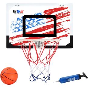Over-The-Door Pro Basketball Hoop with Basketball & Pump, Wall-Mounted Basketball Hoop Set with Complete Accessories for Home & Office,Basketball Game Set Gifts for Kid & Adults(Several Style Choice)