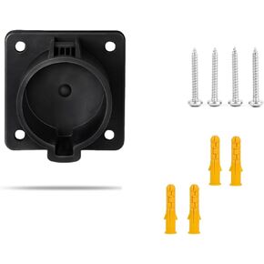 EV Charger Holder Wall Mount J1772 EV Holder, EV Cable Holder, and Electric Car Plug Nozzle Holster Dock Combination for SAE J1772 Electric Vehicle Charger