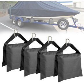 Boat Cover Sand Bag - Marine Grade Mooring Kit Boat Accessories, Windproof Weight Sandbags, Each 10 lbs Capacity, 4 Pcs