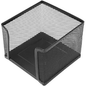 Note Box, Metal Mesh Memo Holder Card Stand Organizer for Office Home Schools Desk Supplies, 3.1x4.1 Inch, Black in Kuwait