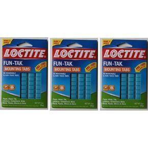 Loctite Home and Office 2-ounce Pack Fun-tak Mounting Putty Tabs--3PACK--