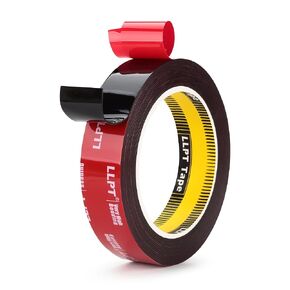 LLPT Double Sided Tape Heavy Duty Mounting Tape 16.5Ft x 1" Acrylic Foam 2 Sided Adhesive Tape Waterproof Strong Double Stick Tape Dual Sided Strip Tape for Automotive Wall Home Office Decor