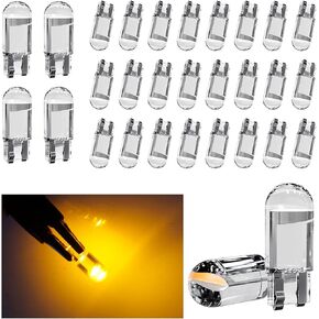 Augeny 30 PCS 6000K Car LED Light Bulbs, 12V Ultra Bright Error Free Interior Bulbs for Car Dome License Plate Map Door Courtesy Light, T10 COB LED Car Interior Tail Cab Lights Bulb (Blue)