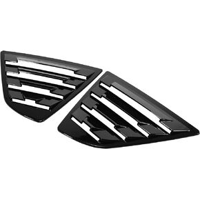 X AUTOHAUX 2pcs Rear Side indow Louvers Air Vent Scoop Shades Cover Blinds for Toyota Camry 2018 2019 2020 2021 Scoop Cover Gloss Black Carbon Fiber Pattern ABS Material Accessories