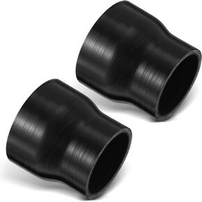 2 Pack Silicone Coupler 3'' Long Straight Silicone Hose Adapter Silicone Reducer Coupler Hose 4-ply Reinforced for Turbo, Intercooler, Intake Piping(2.5 Inch to 3.0 Inch/ 63mm to 76mm)