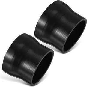 2 Pack Silicone Coupler 3'' Long Straight Silicone Hose Adapter Silicone Reducer Coupler Hose 4-ply Reinforced for Turbo, Intercooler, Intake Piping(2.5 Inch to 3.0 Inch/ 63mm to 76mm)