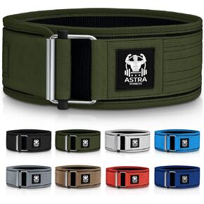 Quick Locking Premium Weight Lifting Belt - Powerlifting, Cross Training for Men and Women - 4 Inch Wider Back Support, 100% Metal Buckle - Professional Fitness, Olympic Lifting, Deadlift