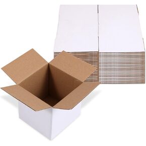 25 Packs 4x4x4 Small Cardboard Shipping Boxes for Mailing, Packing and Storing (4x4x4)