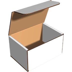White Cardboard Shipping Box - Pack of 50, 7 x 5 x 4 Inches, White, Corrugated Box