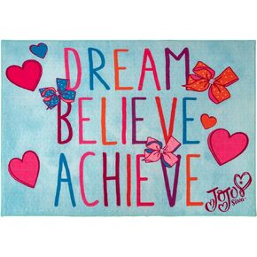 Gertmenian Kids Playroom & Game Room Carpet | JoJo Siwa Unicorn Dream Childrens Rug | Kids Novelty Home Decor, Perfect Area Rug for Girls Playroom, Bedroom | 54x78 Large, Blue/Pink, 47258